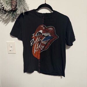 Reworked Rolling Stones Graphic T-Shirt Split Style